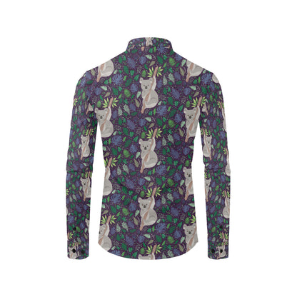 Koala Pattern Print Design 06 Men's Long Sleeve Shirt