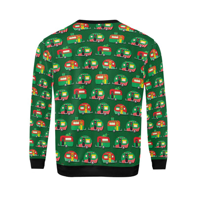 Camper Camping Christmas Themed Print Men Long Sleeve Sweatshirt