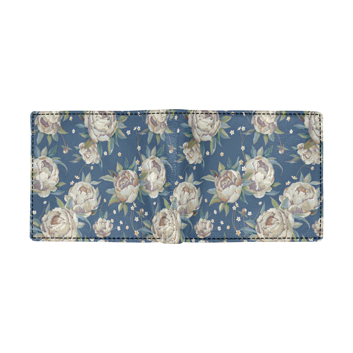 Peony Pattern Print Design A03 Men's ID Card Wallet
