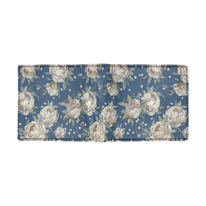 Peony Pattern Print Design A03 Men's ID Card Wallet