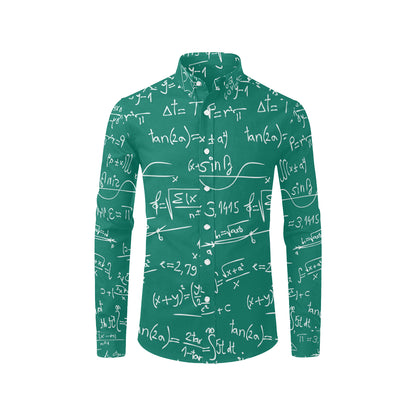 Math Pattern Print Design 01 Men's Long Sleeve Shirt