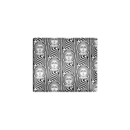 Buddha Pattern Print Design 05 Men's ID Card Wallet