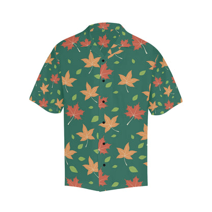 Maple Leaf Pattern Print Design 04 Men's Hawaiian Shirt