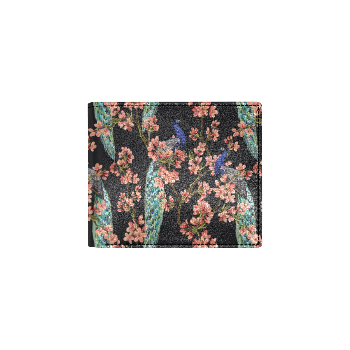 Peacock Pattern Print Design A01 Men's ID Card Wallet