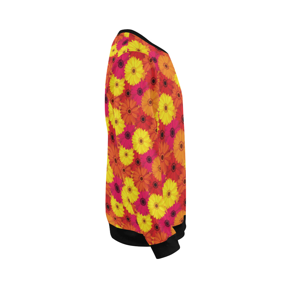 Gerberas Pattern Print Design GB05 Men Long Sleeve Sweatshirt