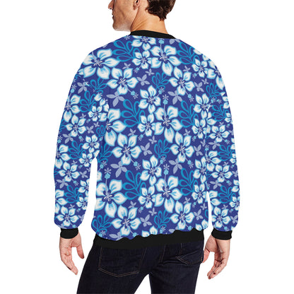 Hibiscus Pattern Print Design HB04 Men Long Sleeve Sweatshirt