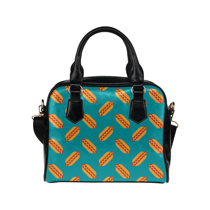 Hot Dog Pattern Print Design 03 Shoulder Handbag