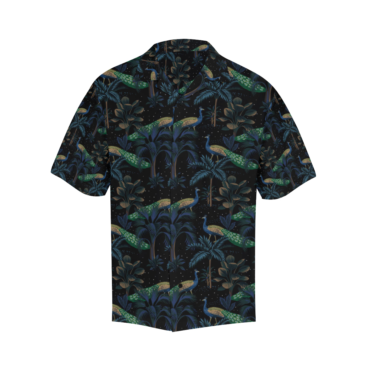 Rainforest Peacock Pattern Print Design A04 Men's Hawaiian Shirt