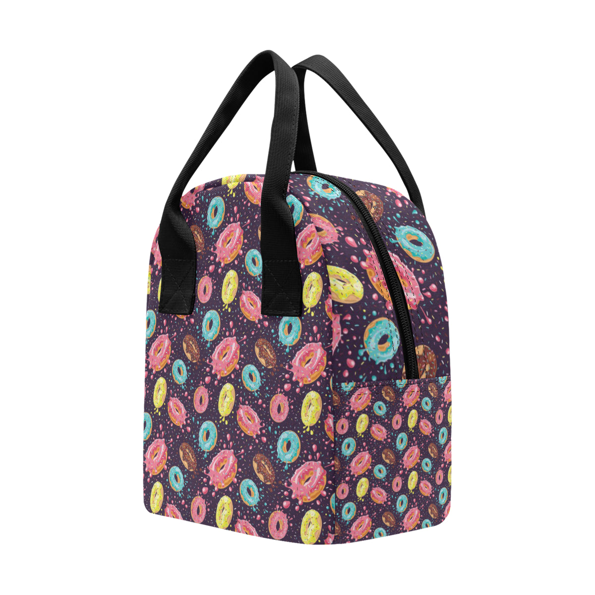 Donut Pattern Print Design DN03 Insulated Lunch Bag