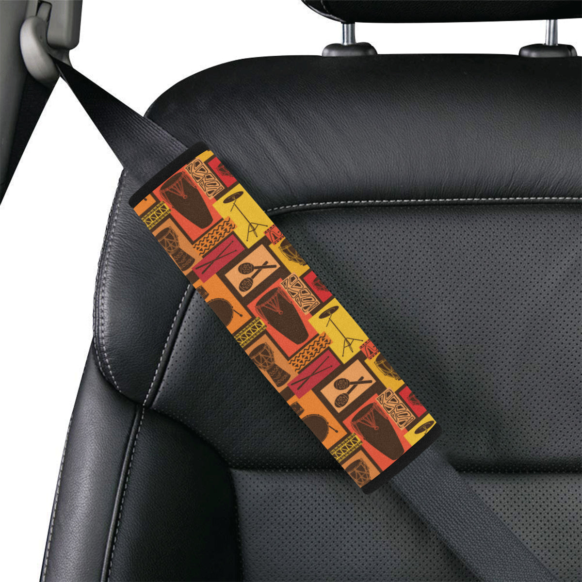 Percussion Pattern Print Design 02 Car Seat Belt Cover