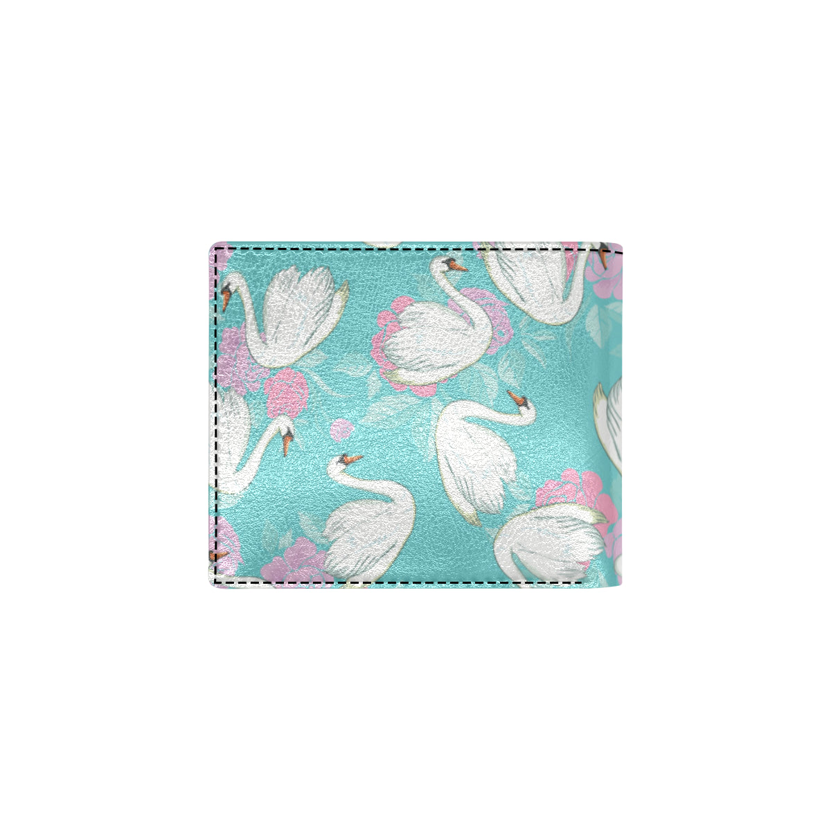 Swan Pattern Print Design 03 Men's ID Card Wallet