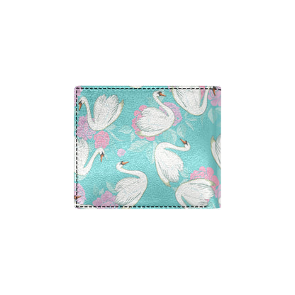 Swan Pattern Print Design 03 Men's ID Card Wallet
