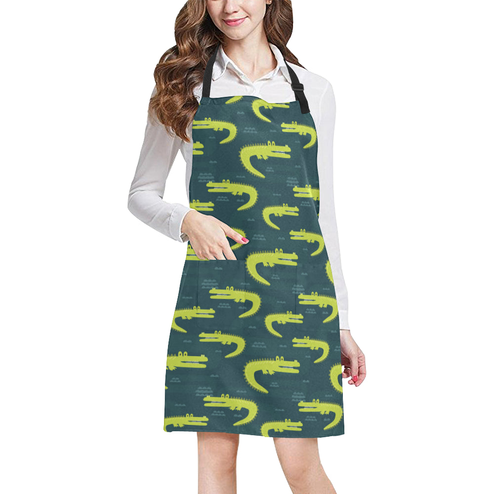 Alligator Pattern Print Design 03 Apron with Pocket