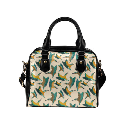 Kingfisher Pattern Print Design 02 Shoulder Handbag
