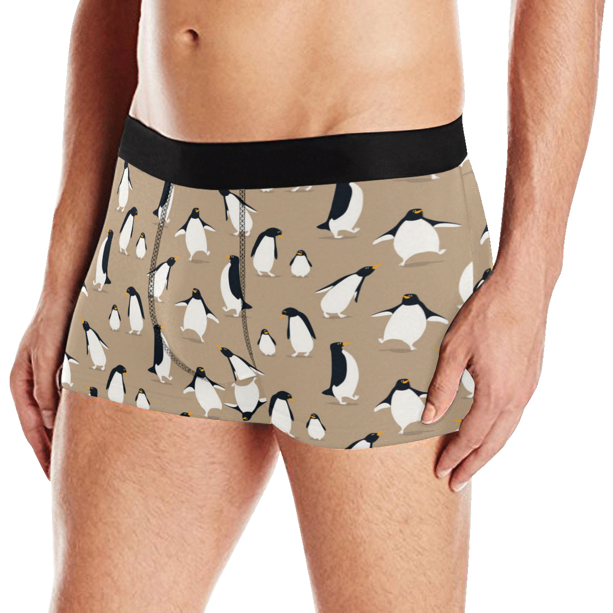 Penguin Pattern Print Design A01 Men's Boxer Briefs