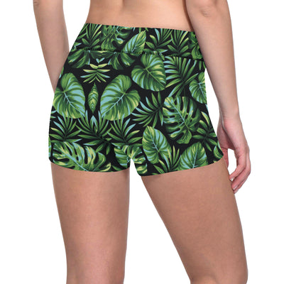 Palm Leaves Pattern Print Design PL013 Yoga Shorts