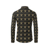 Gold Tribal Turtle Polynesian Design Men's Long Sleeve Shirt