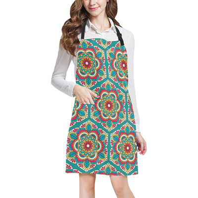 Mandala Pattern Print Design 03 Apron with Pocket