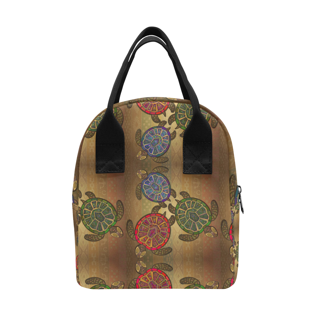 Sea Turtle Tribal Colorful Insulated Lunch Bag