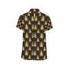 Buddha Pattern Print Design 02 Men's Short Sleeve Button Up Shirt