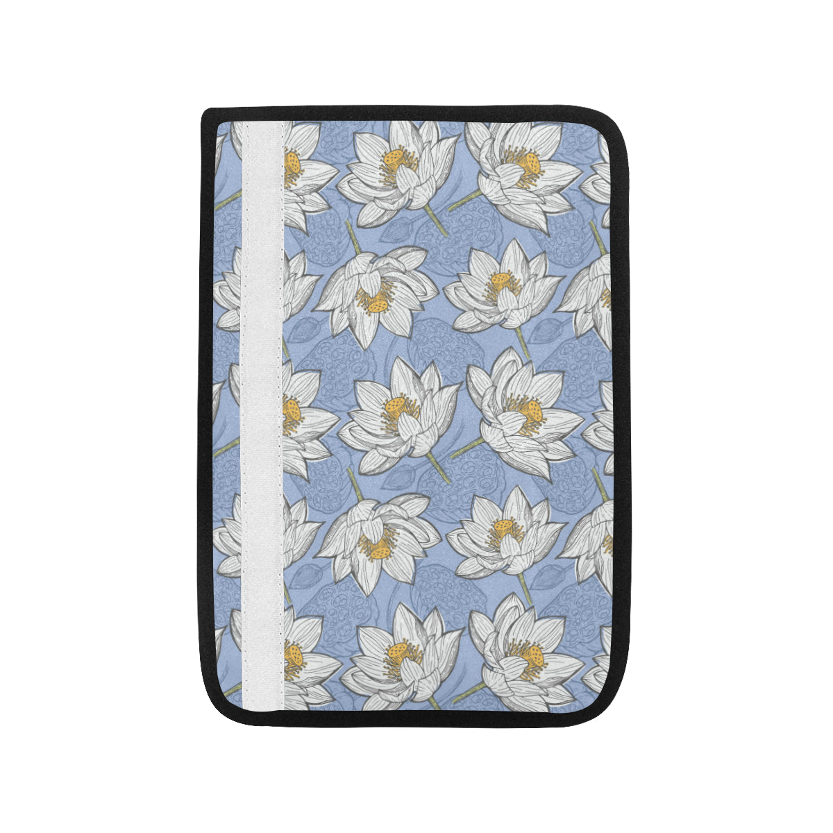 Lotus Pattern Print Design 04 Car Seat Belt Cover