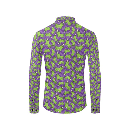 Zombie Foot Design Pattern Print Men's Long Sleeve Shirt
