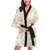 Beach Themed Pattern Print Design 05 Women's Short Kimono