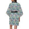 Butterfly Pattern Print Design 01 Women's Short Kimono