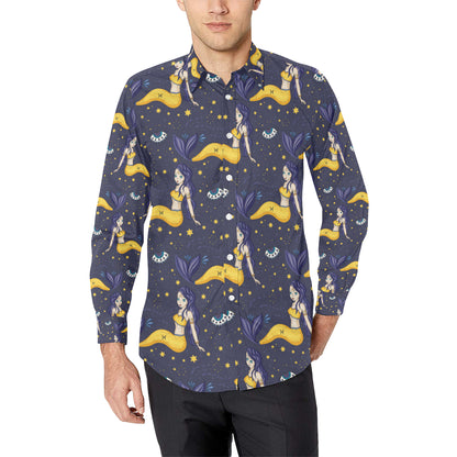 Pisces Pattern Print Design A04 Men's Long Sleeve Shirt