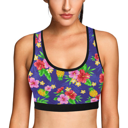 Hawaiian Themed Pattern Print Design H05 Sports Bra