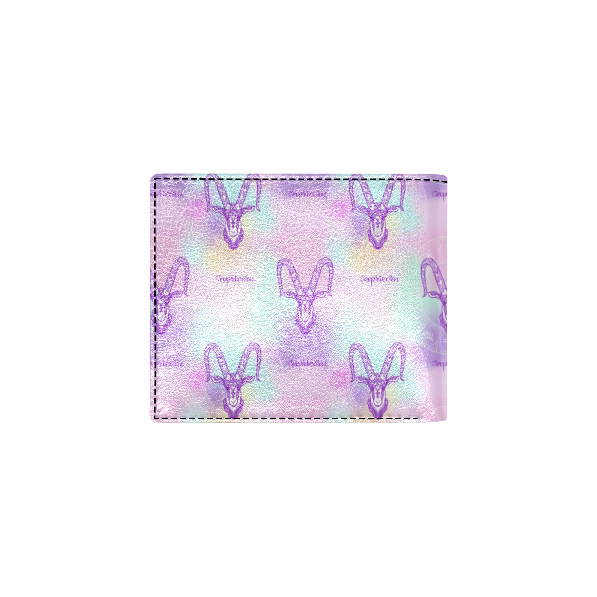Capricorn Zodiac Pattern Print Design 02 Men's ID Card Wallet