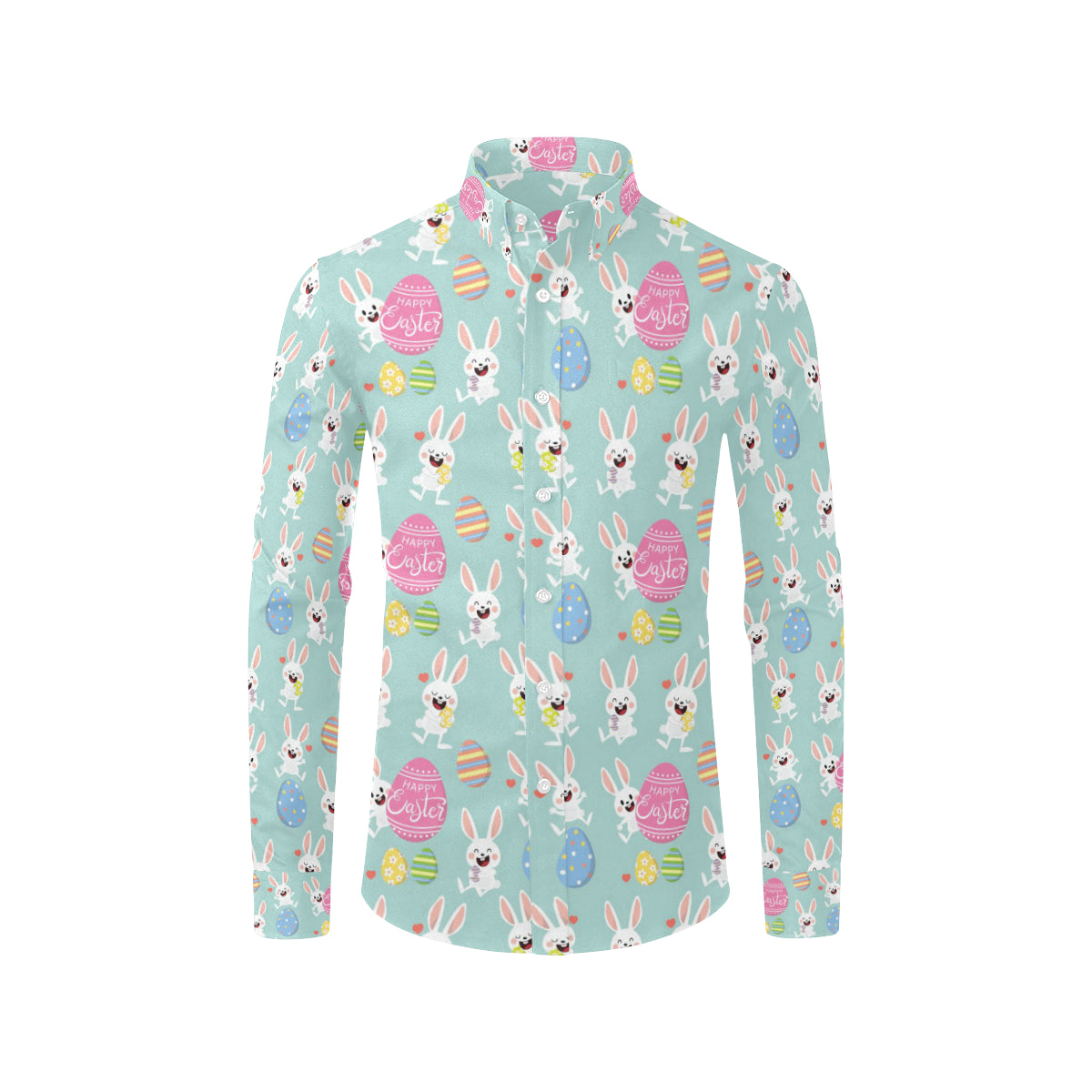 Easter Eggs Pattern Print Design RB014 Men's Long Sleeve Shirt