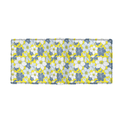 Daffodils Pattern Print Design 01 Men's ID Card Wallet