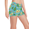 Avocado Pattern Print Design AC05 Yoga Shorts