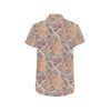 Boho Pattern Print Design 03 Men's Short Sleeve Button Up Shirt