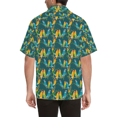 Lovebird Pattern Print Design 02 Men's Hawaiian Shirt