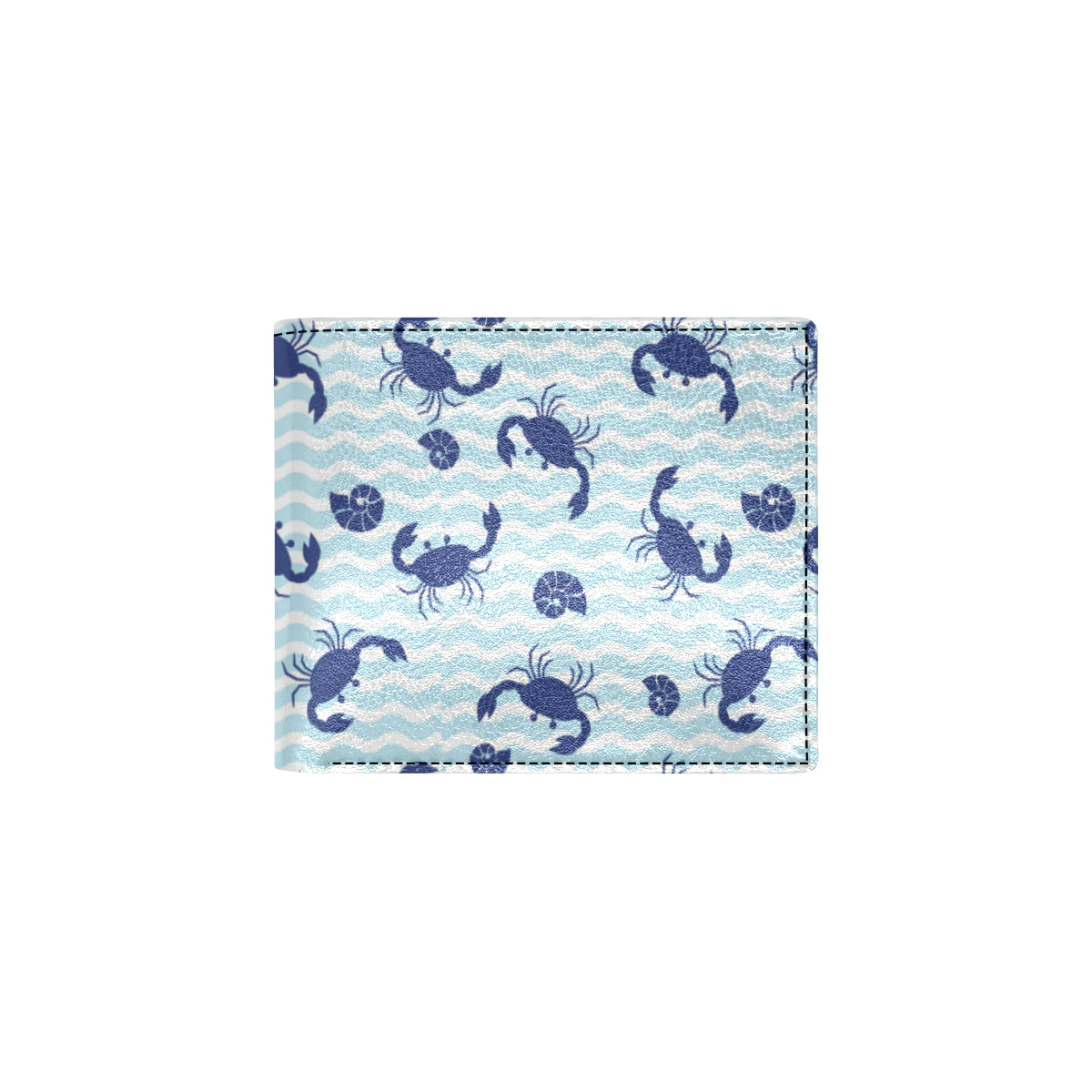 Crab Pattern Print Design 04 Men's ID Card Wallet