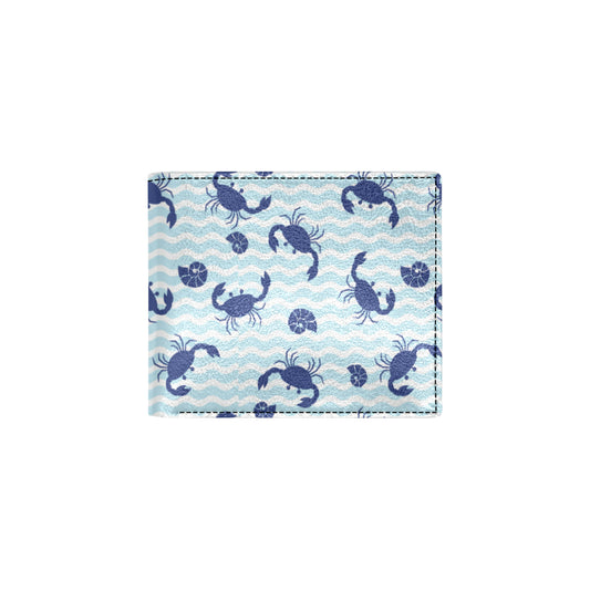 Crab Pattern Print Design 04 Men's ID Card Wallet