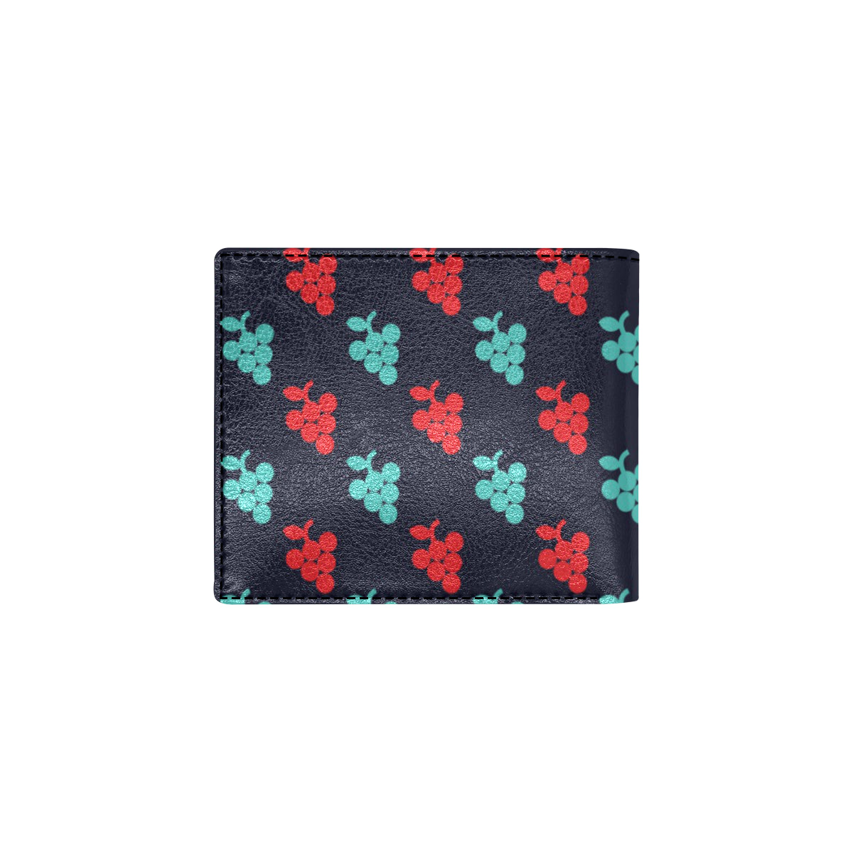 Grape Pattern Print Design GP07 Men's ID Card Wallet