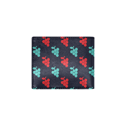 Grape Pattern Print Design GP07 Men's ID Card Wallet