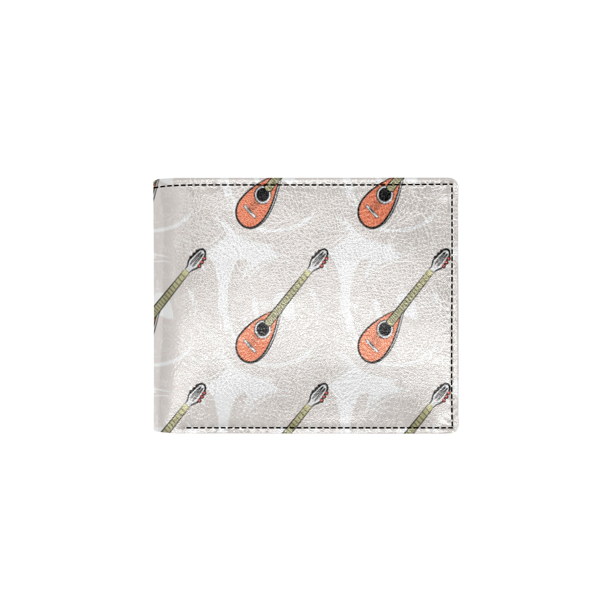 Mandolin Pattern Print Design 03 Men's ID Card Wallet