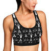 Deer Native Indian Print Pattern Sports Bra