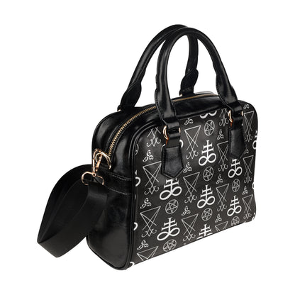 Pentagram Pattern Print Design A04 Shoulder Handbag