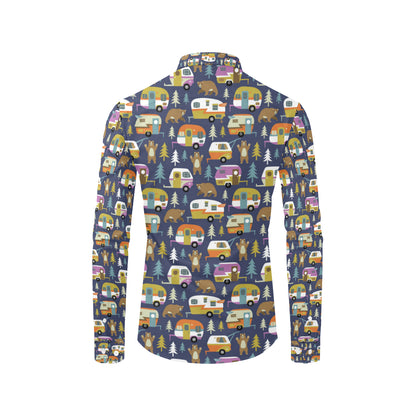 Camper Pattern Print Design 04 Men's Long Sleeve Shirt