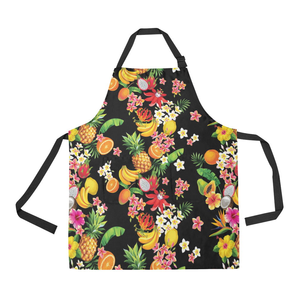 Tropical Fruits Pattern Print Design TF02 Apron with Pocket