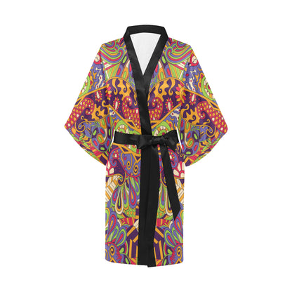 Pucci Pattern Print Design A04 Women's Short Kimono