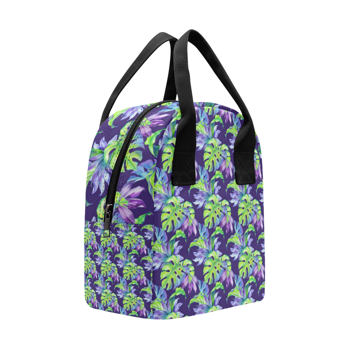 Tropical Flower Pattern Print Design TF019 Insulated Lunch Bag