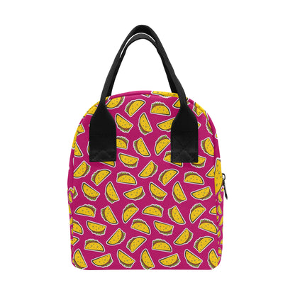 Taco Pattern Print Design TC01 Insulated Lunch Bag
