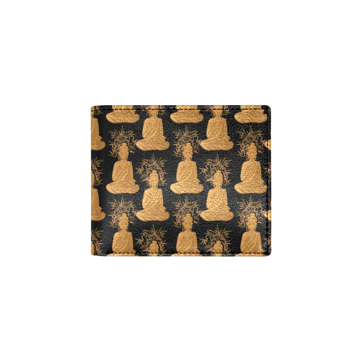 Buddha Pattern Print Design 01 Men's ID Card Wallet