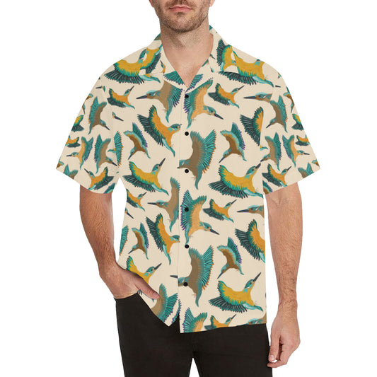 Kingfisher Pattern Print Design 02 Men's Hawaiian Shirt
